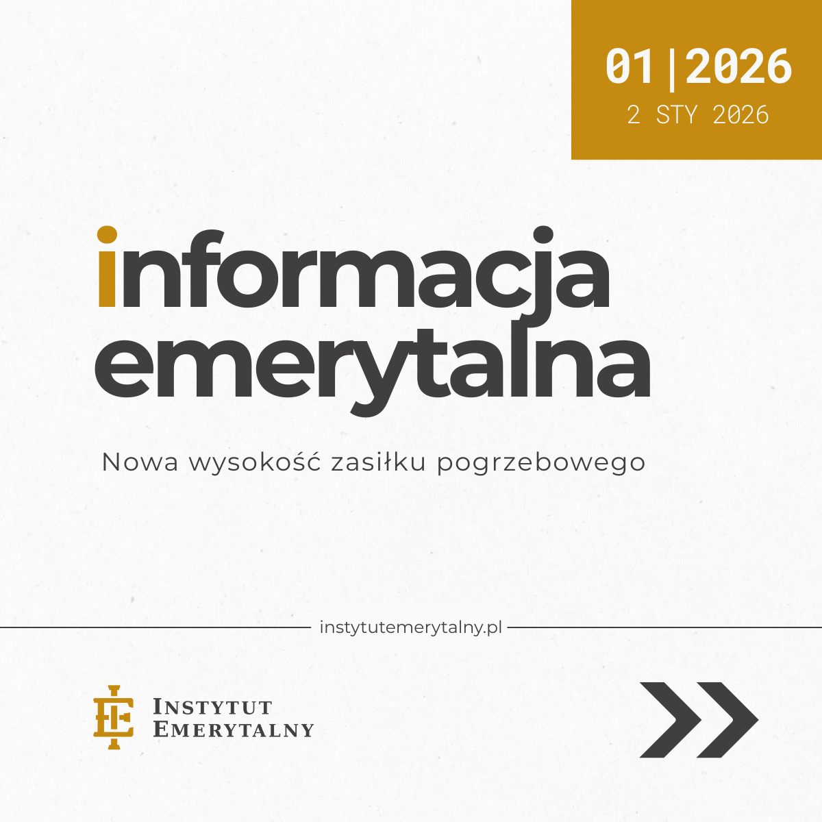 informacja emerytalna 01 | 2026 – Nowa wysokość zasiłku pogrzebowego